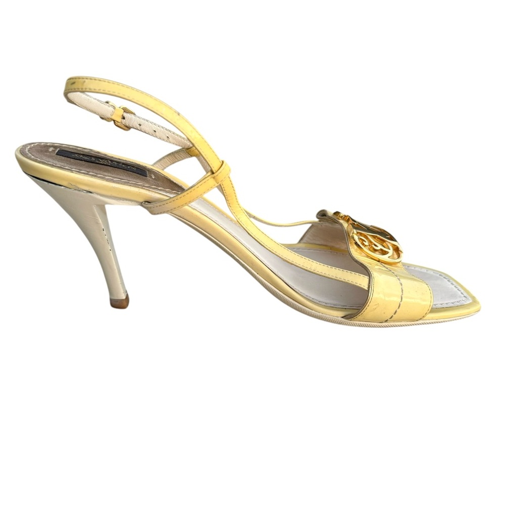 Louis Vuitton Vintage Sandals Patent Front Logo - Picture 6 of 17
